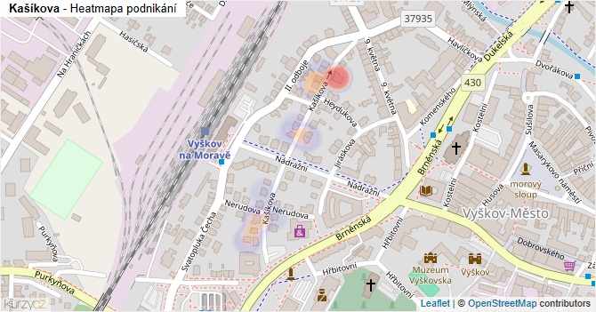 Kašíkova - mapa podnikání