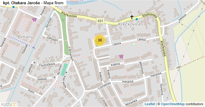 kpt. Otakara Jaroše - mapa firem