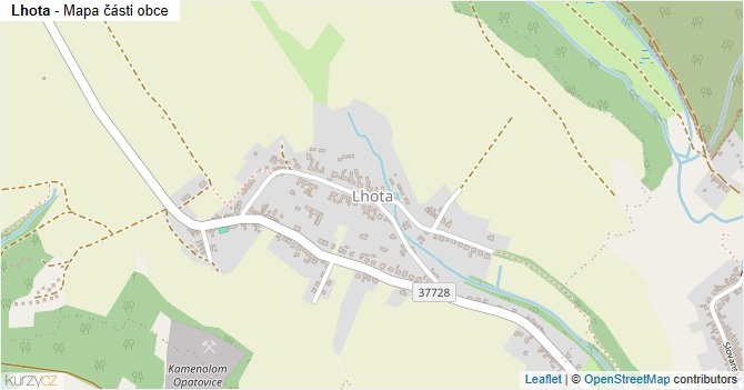Lhota - mapa části obce