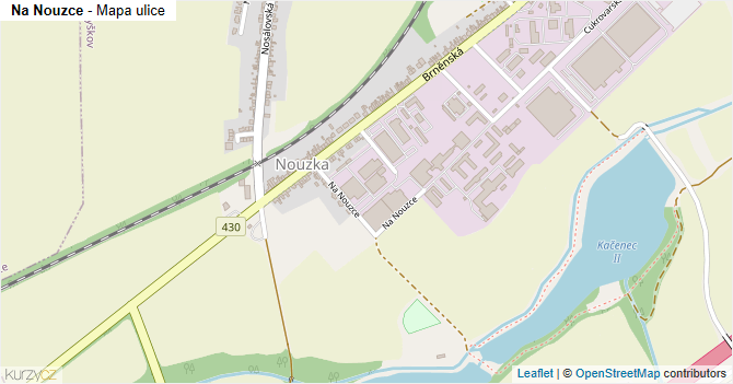 Na Nouzce - mapa ulice