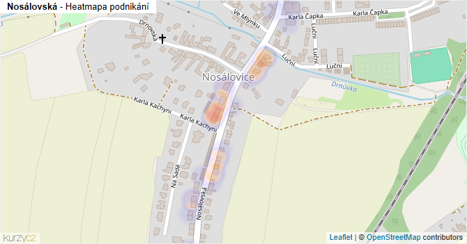 Nosálovská - mapa podnikání