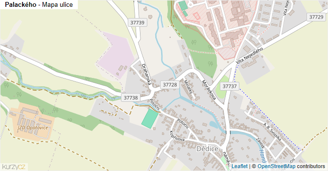 Palackého - mapa ulice