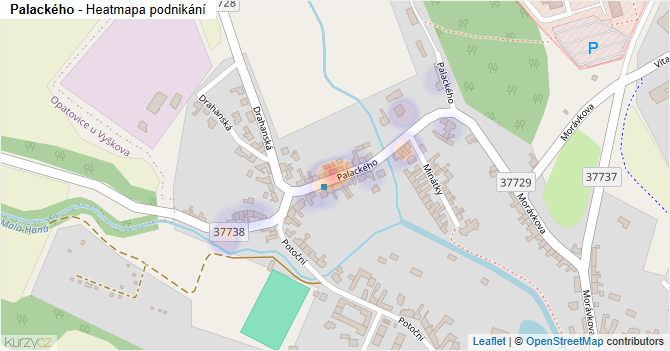 Palackého - mapa podnikání