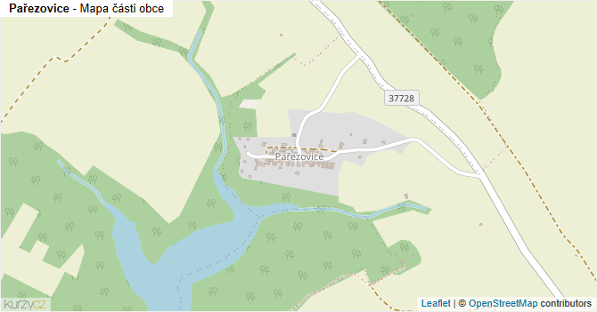 Pařezovice - mapa části obce