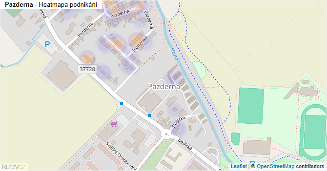 Pazderna - mapa podnikání