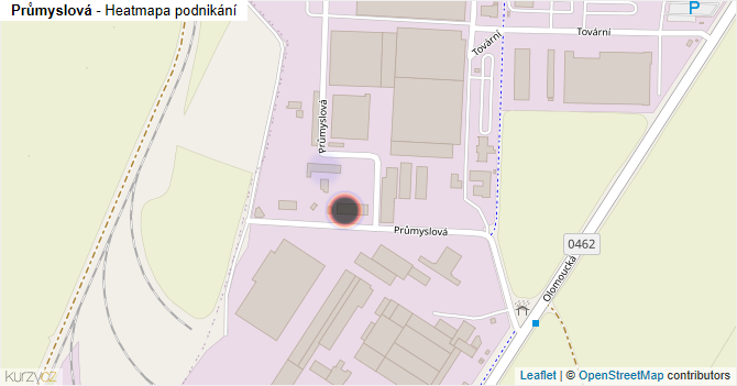 Průmyslová - mapa podnikání