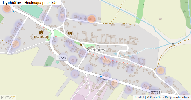 Rychtářov - mapa podnikání