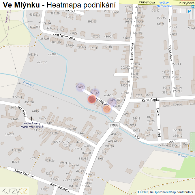 Mapa Ve Mlýnku - Firmy v ulici.