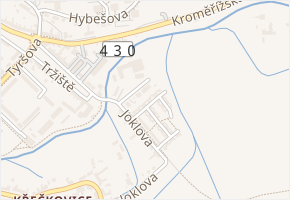 Vojtěcha Procházky v obci Vyškov - mapa ulice