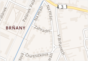 Zahradní v obci Vyškov - mapa ulice