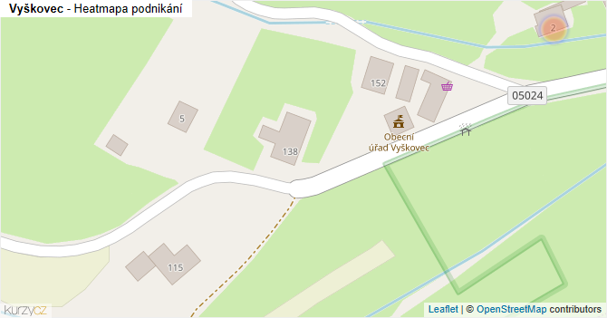 Vyškovec - mapa podnikání