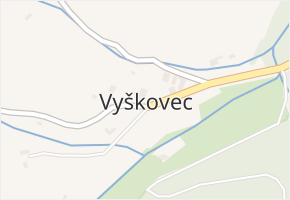 Vyškovec v obci Vyškovec - mapa části obce