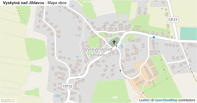 Vyskytná nad Jihlavou - mapa obce