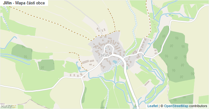 Jiřín - mapa části obce