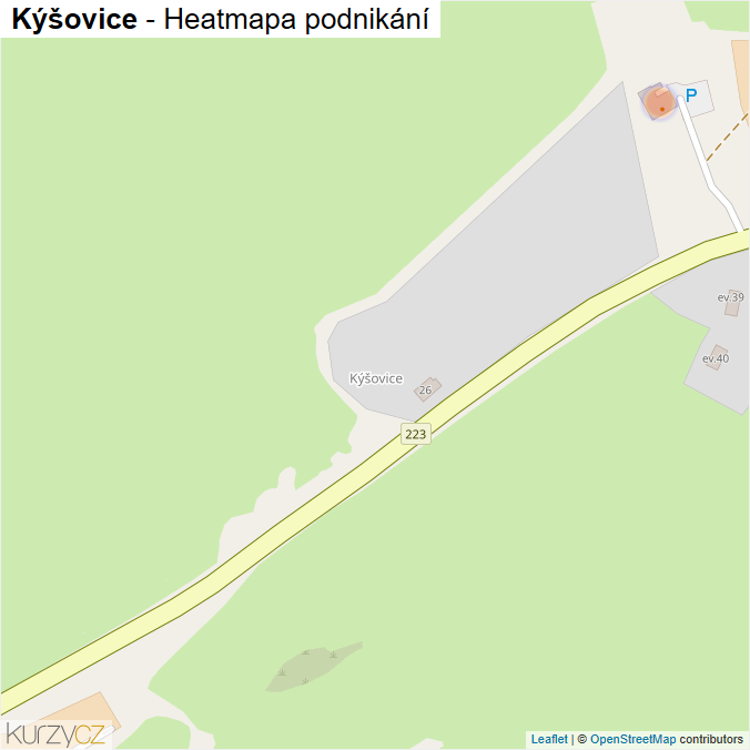 Mapa Kýšovice - Firmy v části obce.