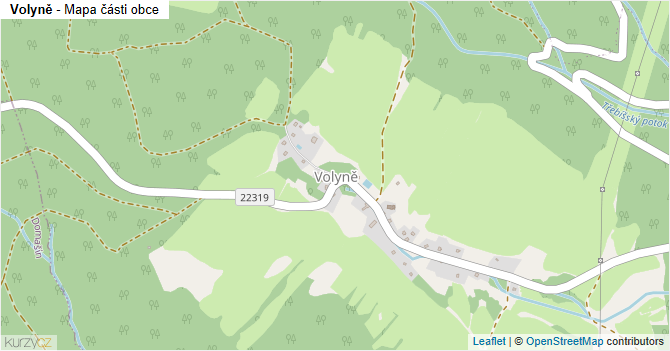 Volyně - mapa části obce