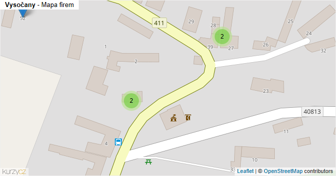 Vysočany - mapa firem