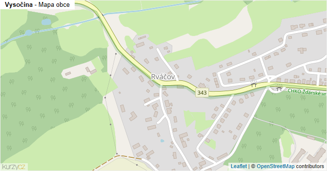 Vysočina - mapa obce