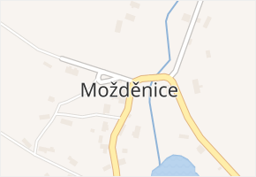 Možděnice v obci Vysočina - mapa části obce