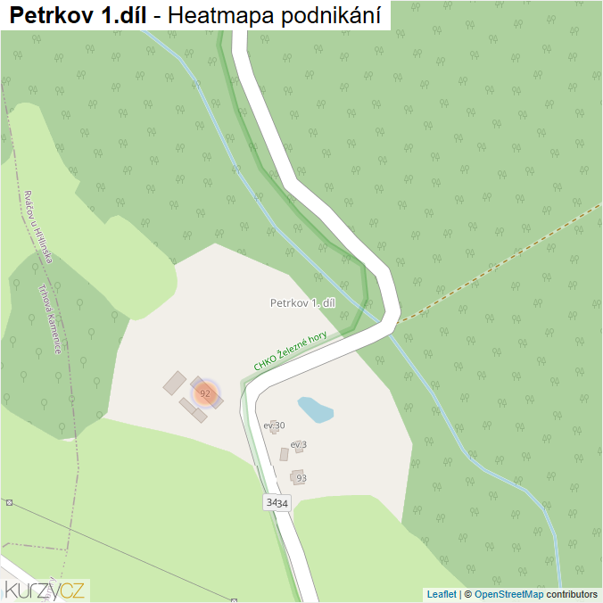 Mapa Petrkov 1.díl - Firmy v části obce.