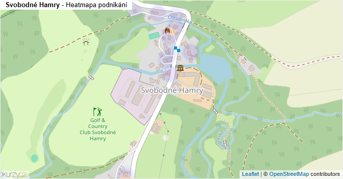 Svobodné Hamry - mapa podnikání