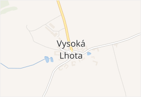 Vysoká Lhota v obci Vysoká Lhota - mapa části obce