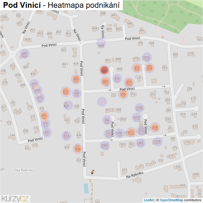 Mapa Pod Vinicí - Firmy v ulici.