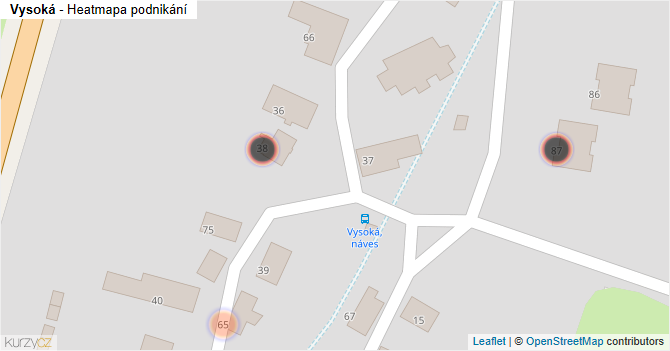 Vysoká - mapa podnikání