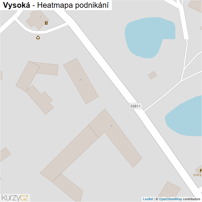 Mapa Vysoká - Firmy v obci.