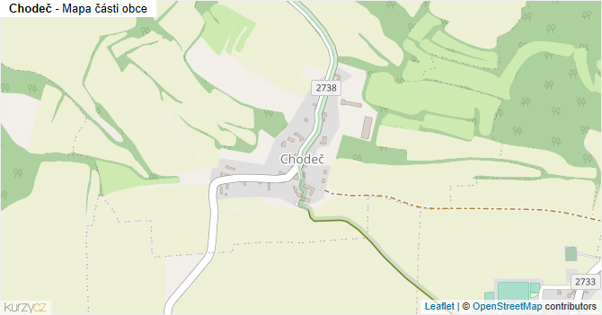 Chodeč - mapa části obce