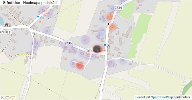 Střednice - mapa podnikání