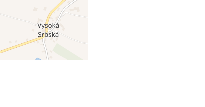 Vysoká Srbská v obci Vysoká Srbská - mapa části obce
