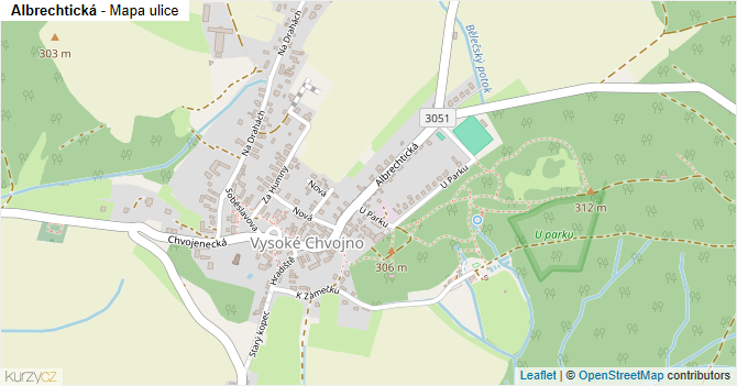 Albrechtická - mapa ulice