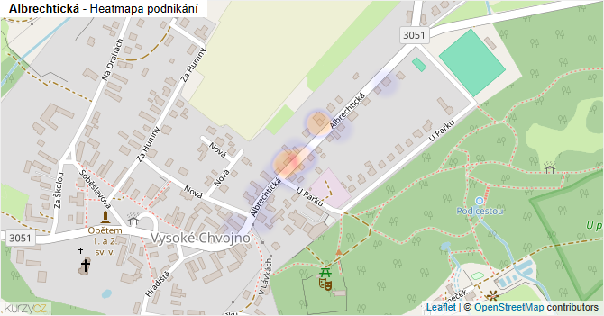 Albrechtická - mapa podnikání