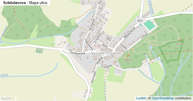 Soběslavova - mapa ulice