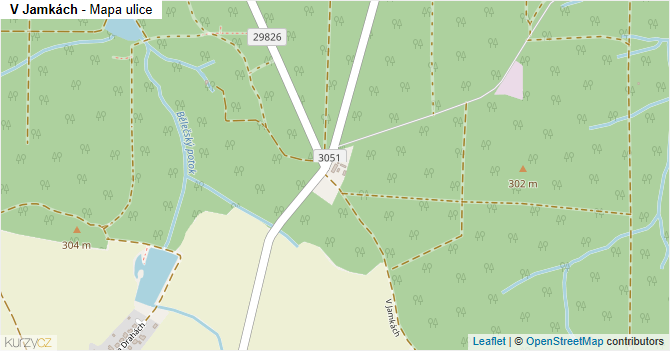 V Jamkách - mapa ulice
