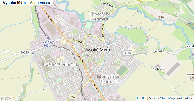 Vysoké Mýto - mapa města