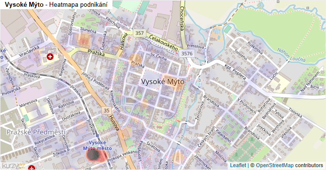 Vysoké Mýto - mapa podnikání