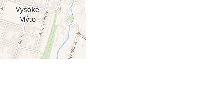 A. V. Šembery v obci Vysoké Mýto - mapa ulice