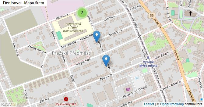 Denisova - mapa firem