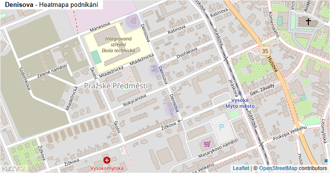 Denisova - mapa podnikání
