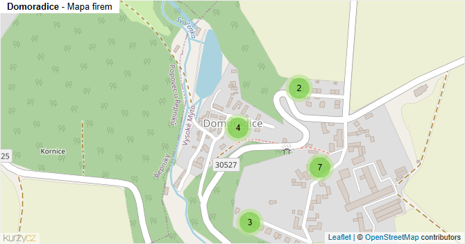 Domoradice - mapa firem