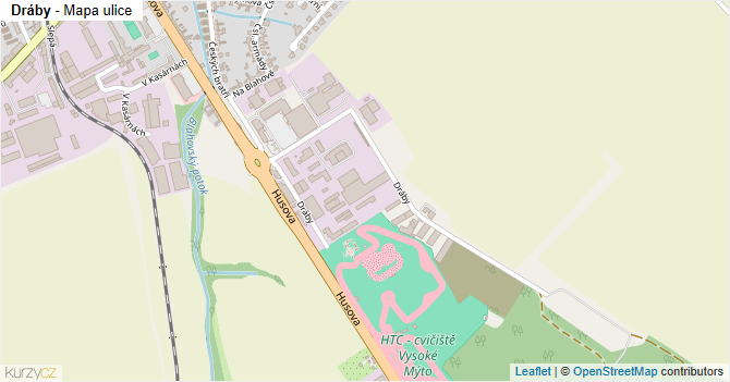 Dráby - mapa ulice