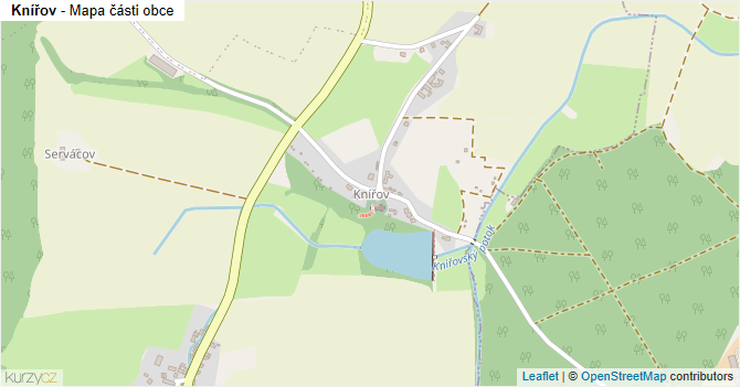 Knířov - mapa části obce