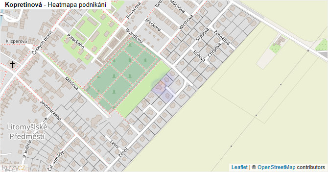 Kopretinová - mapa podnikání