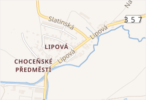 Lipová v obci Vysoké Mýto - mapa ulice