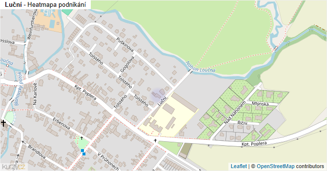 Luční - mapa podnikání