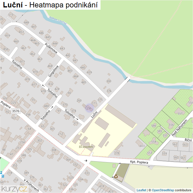 Mapa Luční - Firmy v ulici.