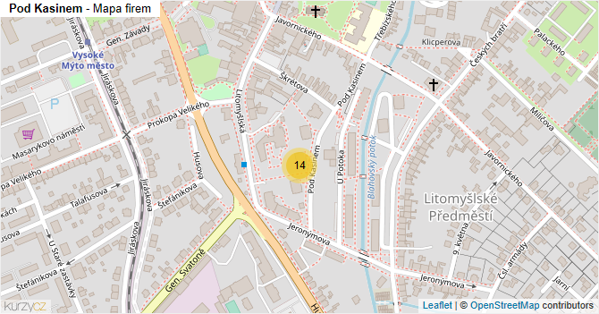 Pod Kasinem - mapa firem