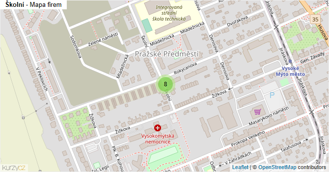 Školní - mapa firem